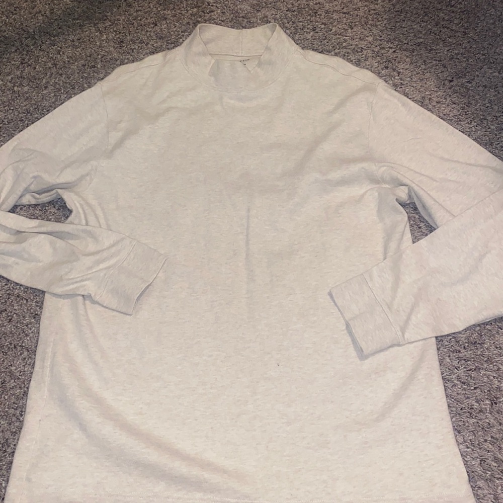Lands End Mock Neck Long Sleeve Tee